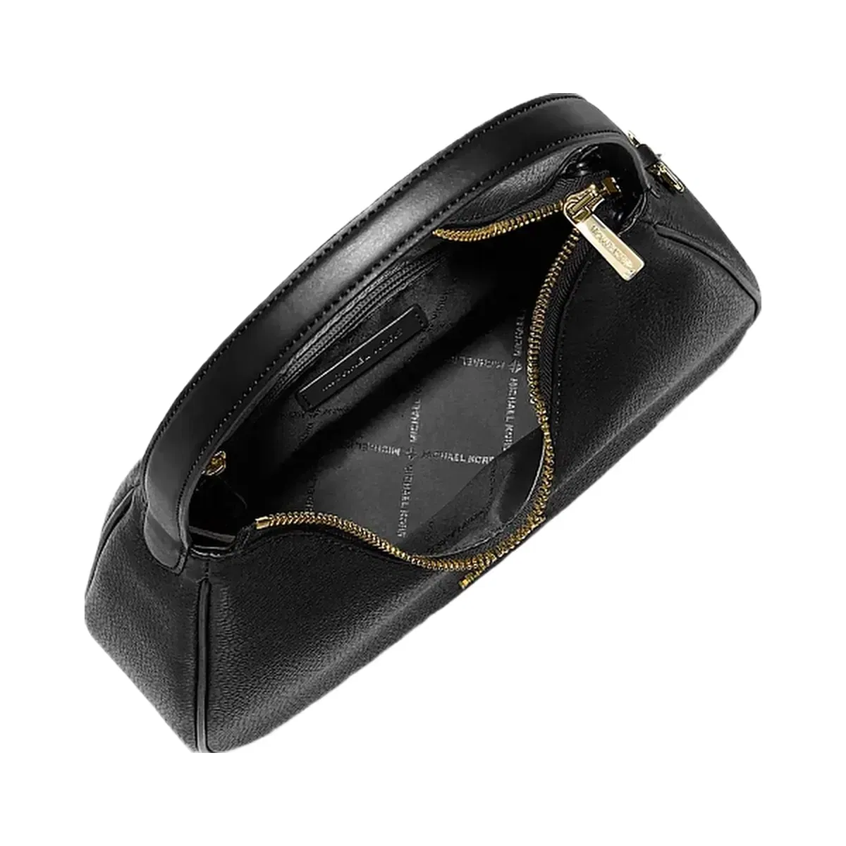Michael Kors Nayla Small Pebbled Leather Hobo Shoulder Bag Black
