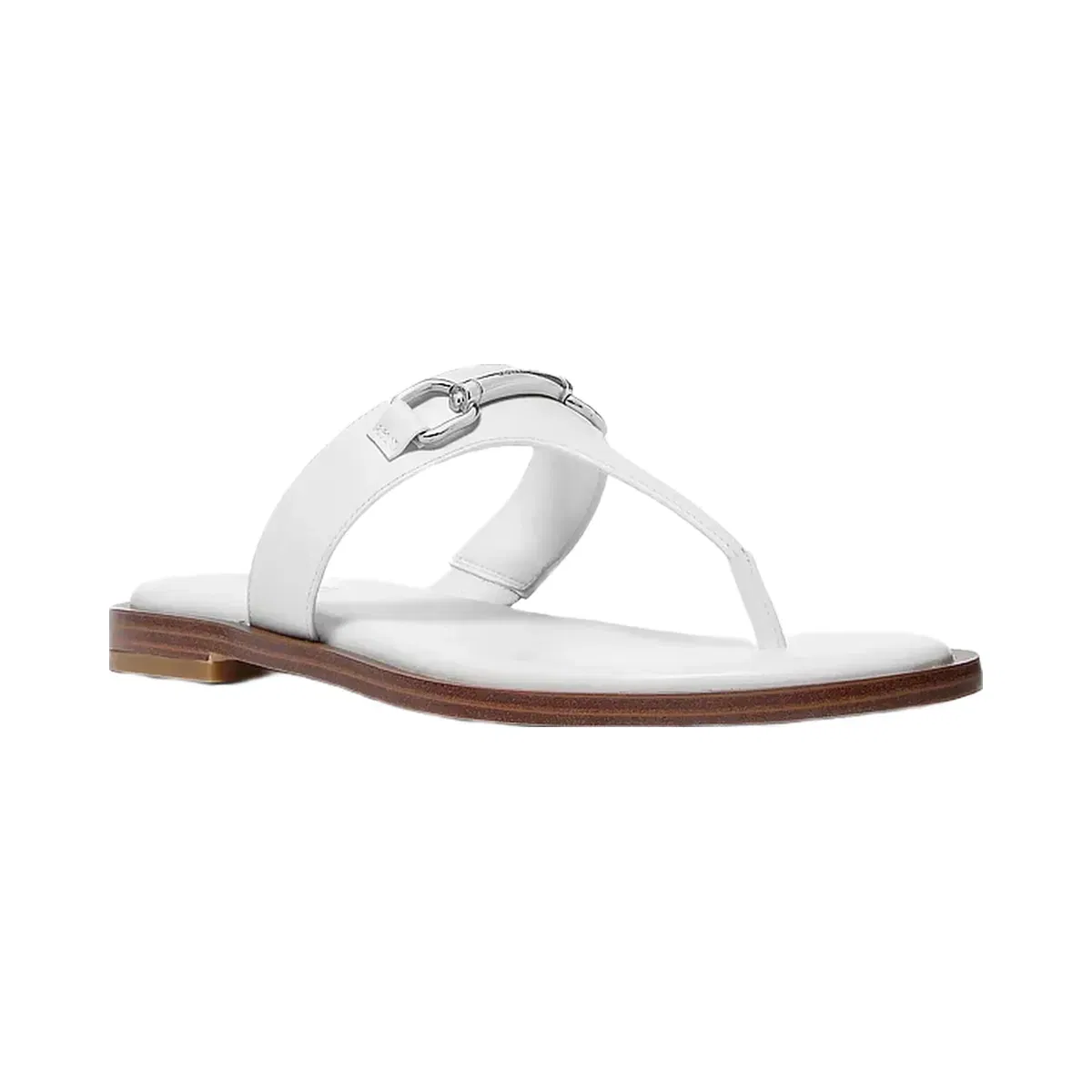 Michael Kors Carson Leather Sandal Optic White