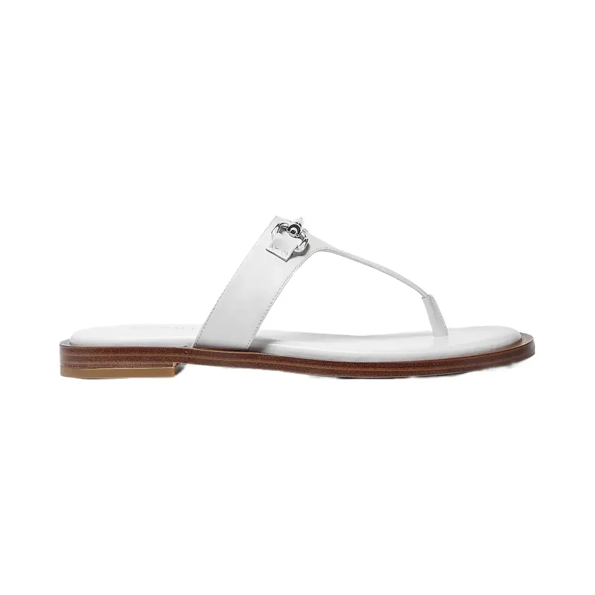 Michael Kors Carson Leather Sandal Optic White