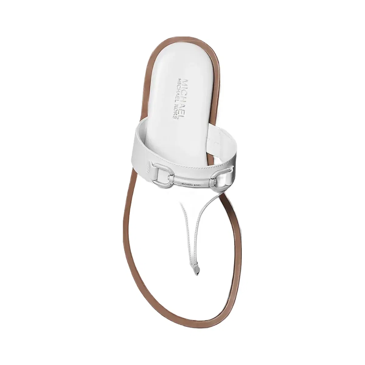 Michael Kors Carson Leather Sandal Optic White