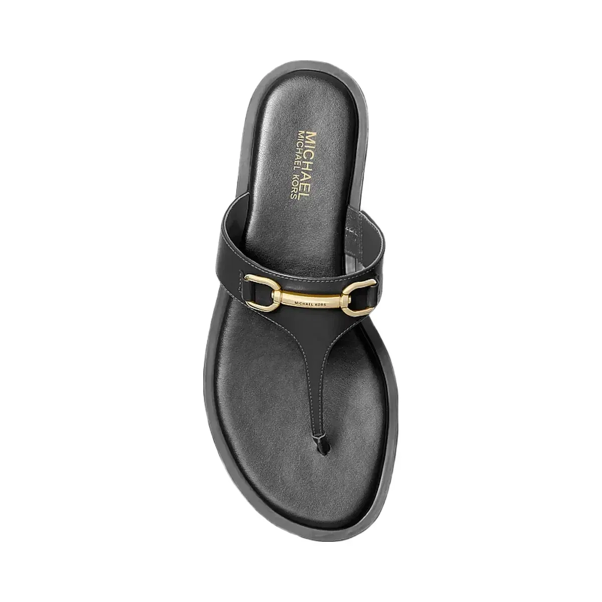 Michael Kors Carson Leather Sandal Black