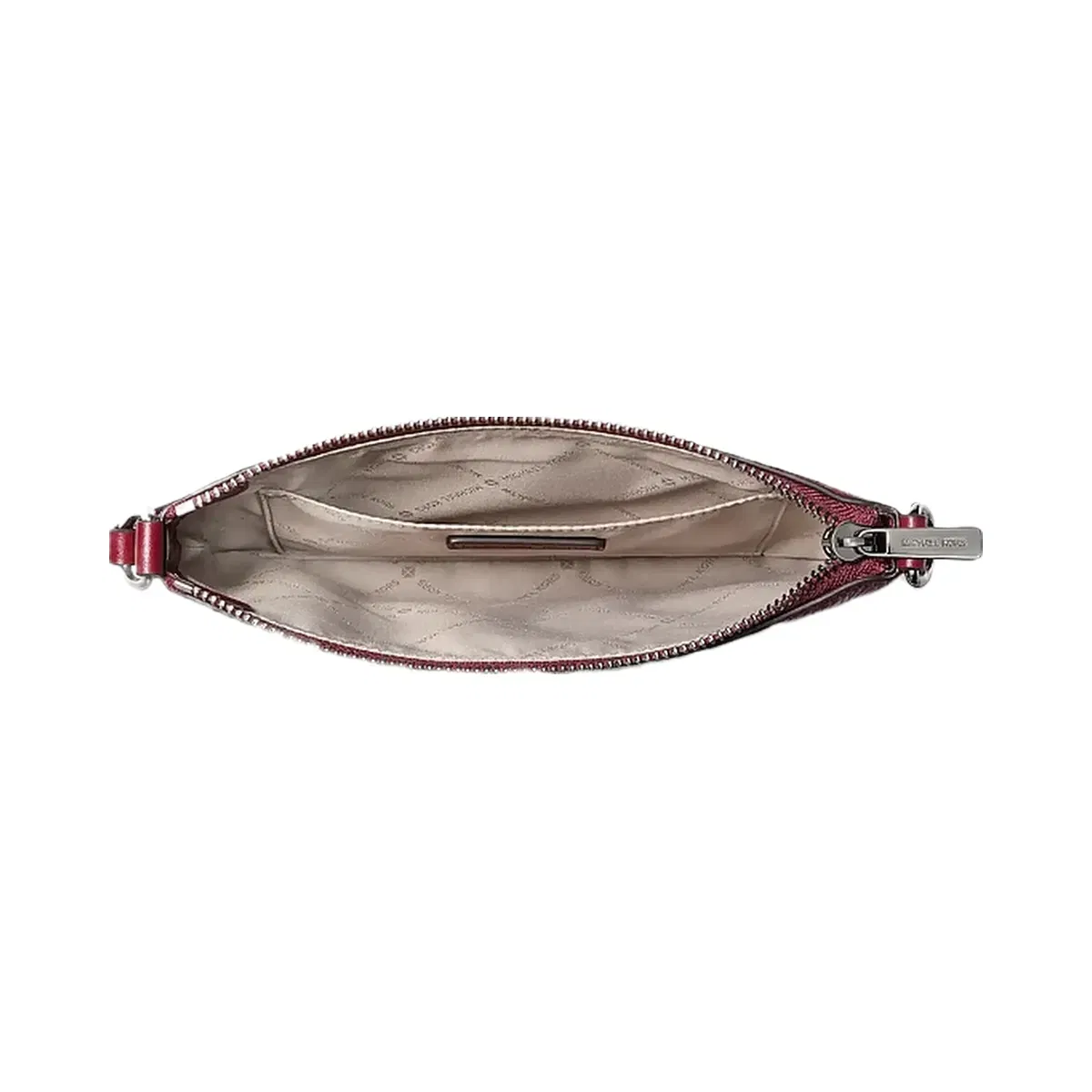 Michael Kors Jet Set Small Pebbled Leather Convertible Wristlet Maroon