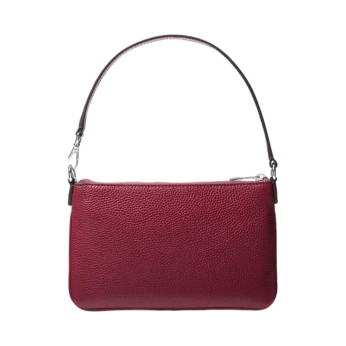 Michael Kors Jet Set Small Pebbled Leather Convertible Wristlet Maroon