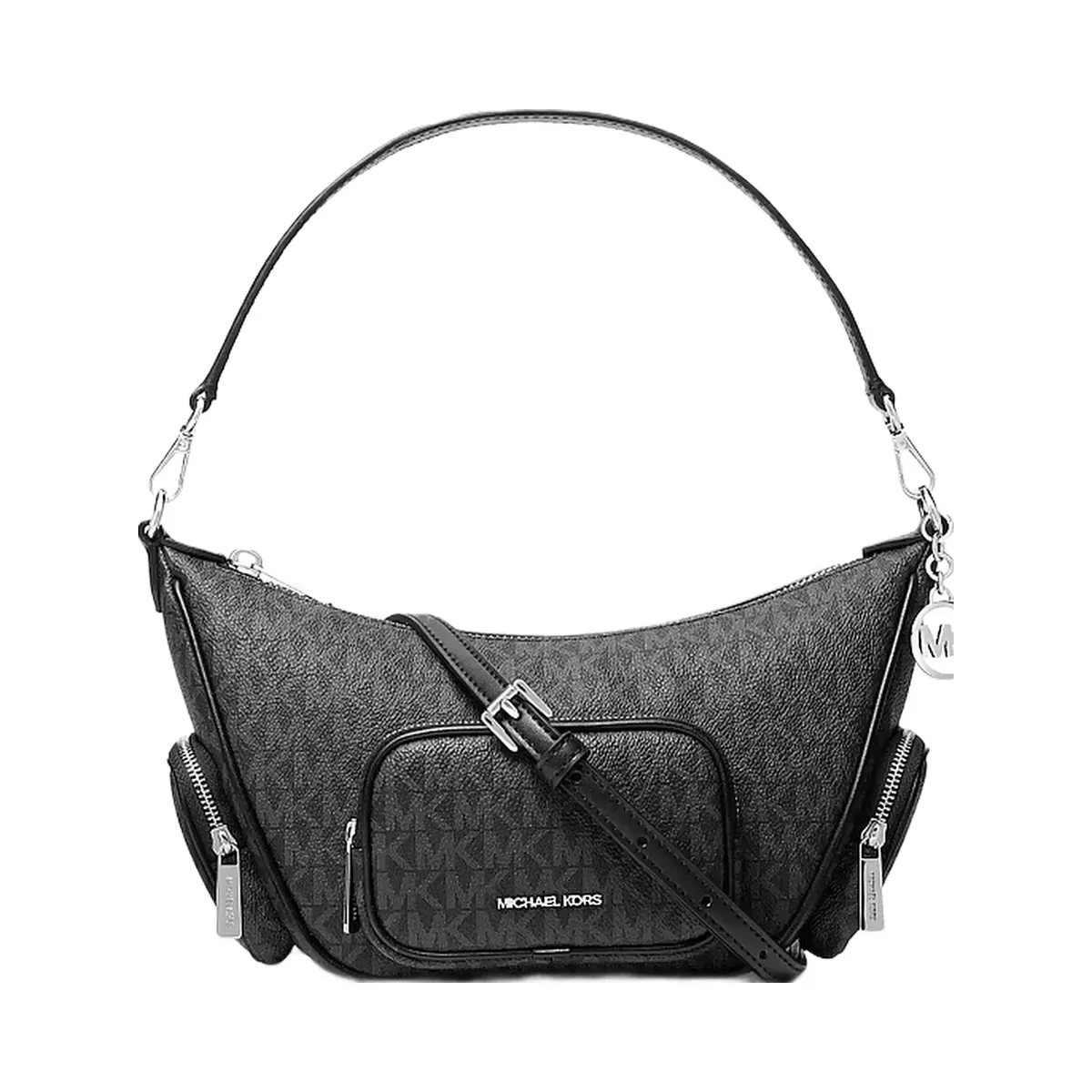 Michael Kors Merritt Small Signature Logo Convertible Crossbody Bag Black