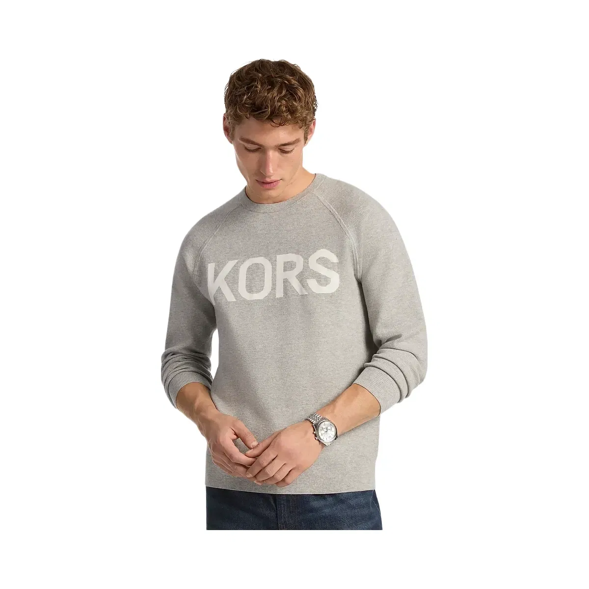 Michael Kors KORS Stretch Knit Sweater Heather Grey