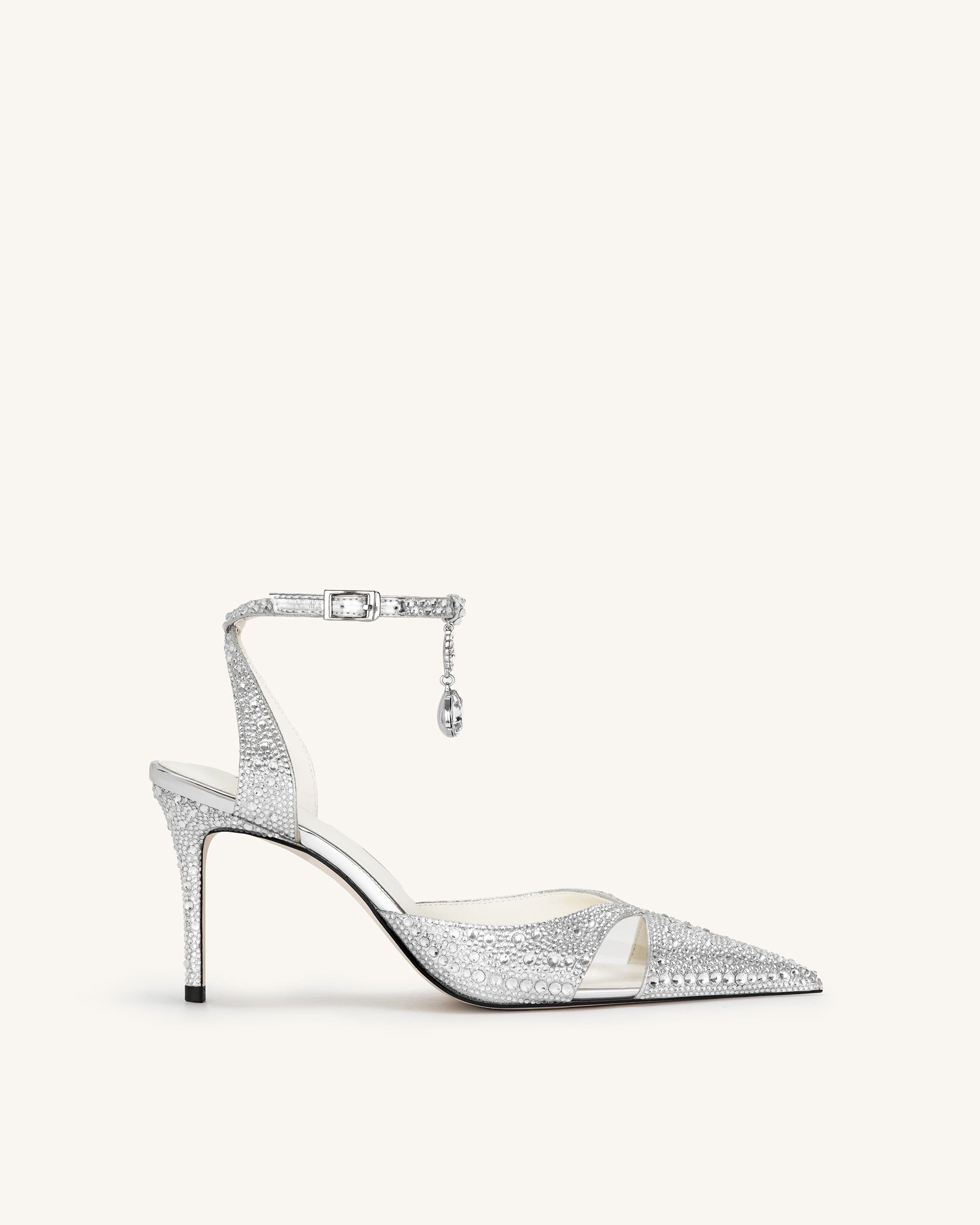 Jw Pei Haidi Artificial Crystal Pumps Silver
