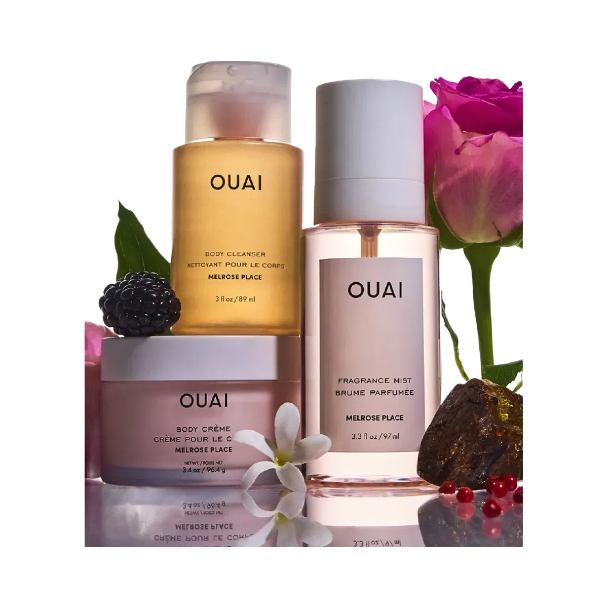 OUAI Smell Like Roses From Head to Toe Set