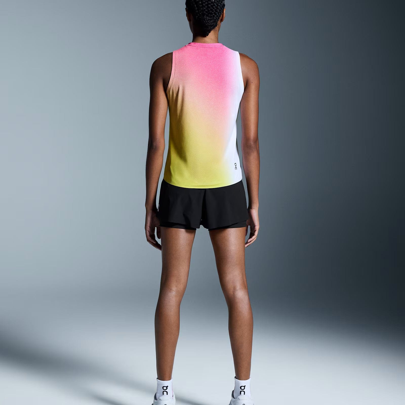 On Court Tank White | Lime (Women'S)