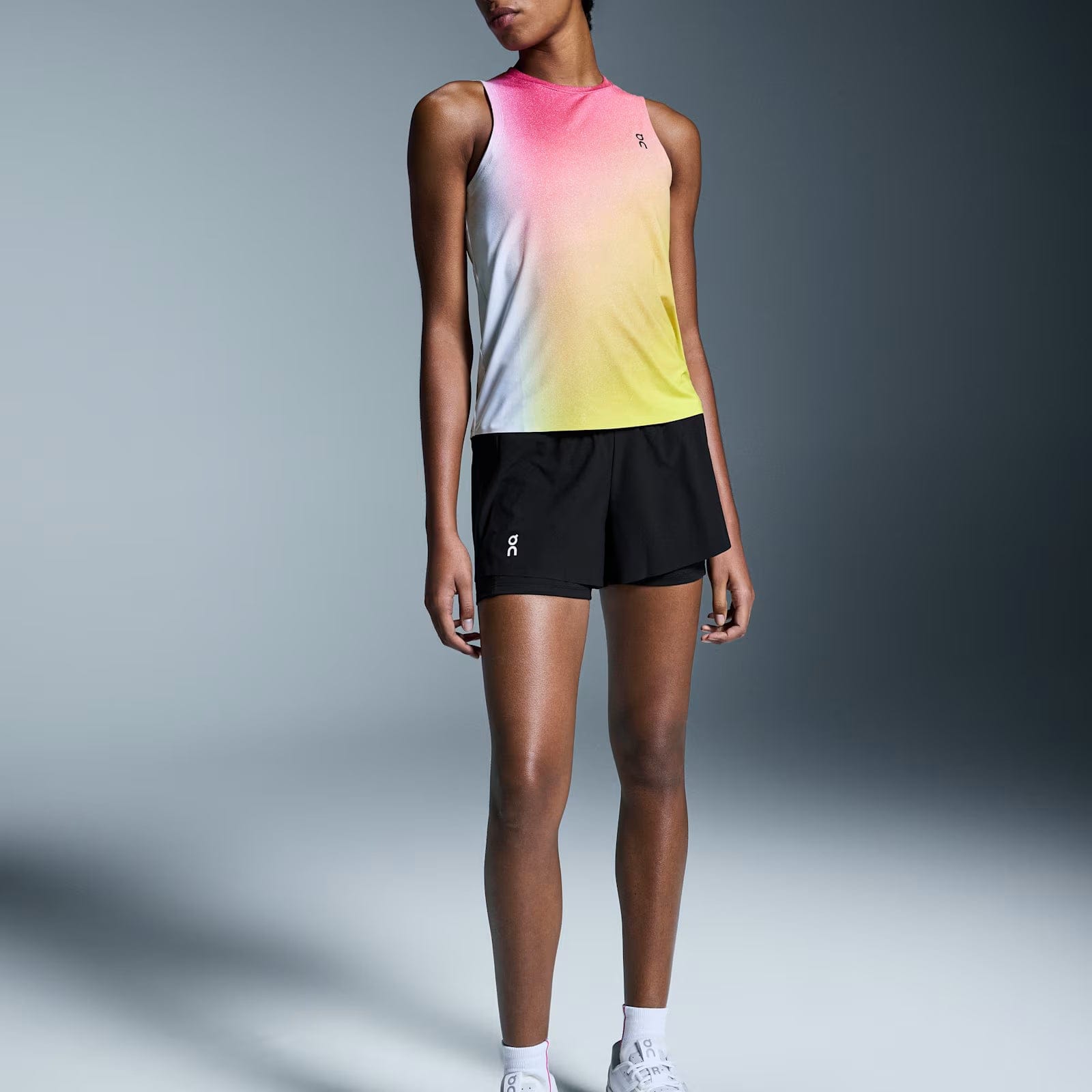 On Court Tank White | Lime (Women'S)
