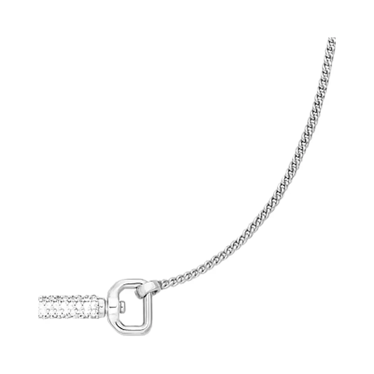 Michael Kors Pavé Horsebit Necklace Silver