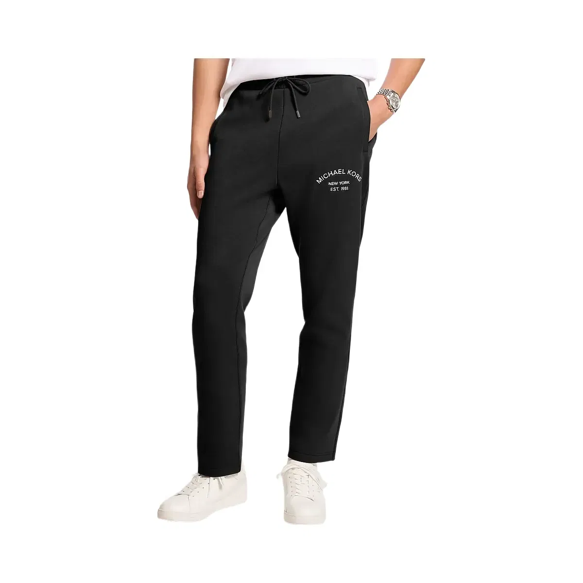 Michael Kors Logo Cotton Blend Joggers Black