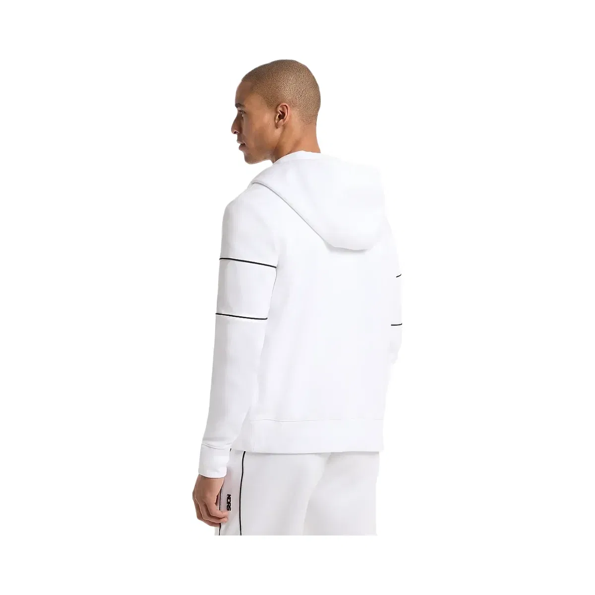 Michael Kors Cotton Blend Zip-Up Hoodie White