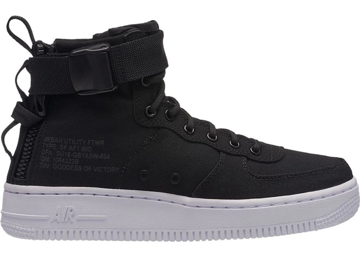 Nike Sf Air Force 1 Mid Black Anthracite White Gs