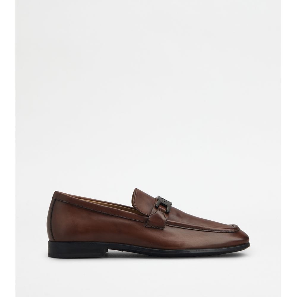 Tods Loafers In Leather Brown Mens