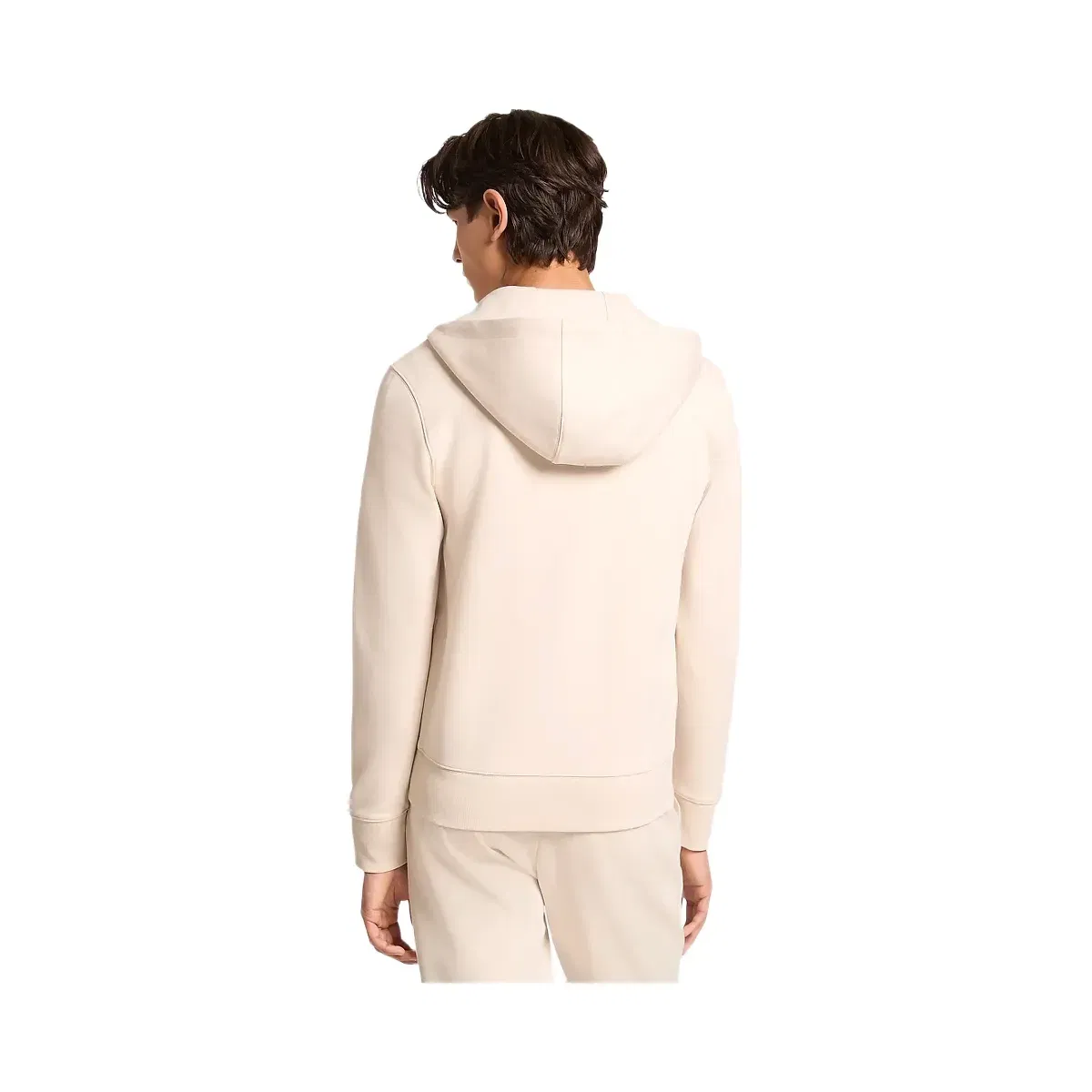 Michael Kors Logo Cotton Blend Zip-Up Hoodie Lt Cream