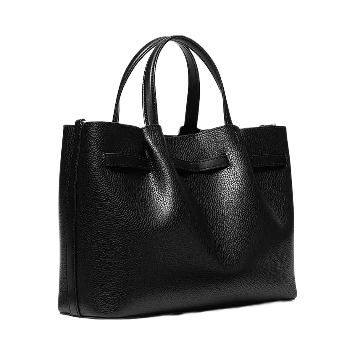 Michael Kors Carson Medium Pebbled Leather Satchel Black