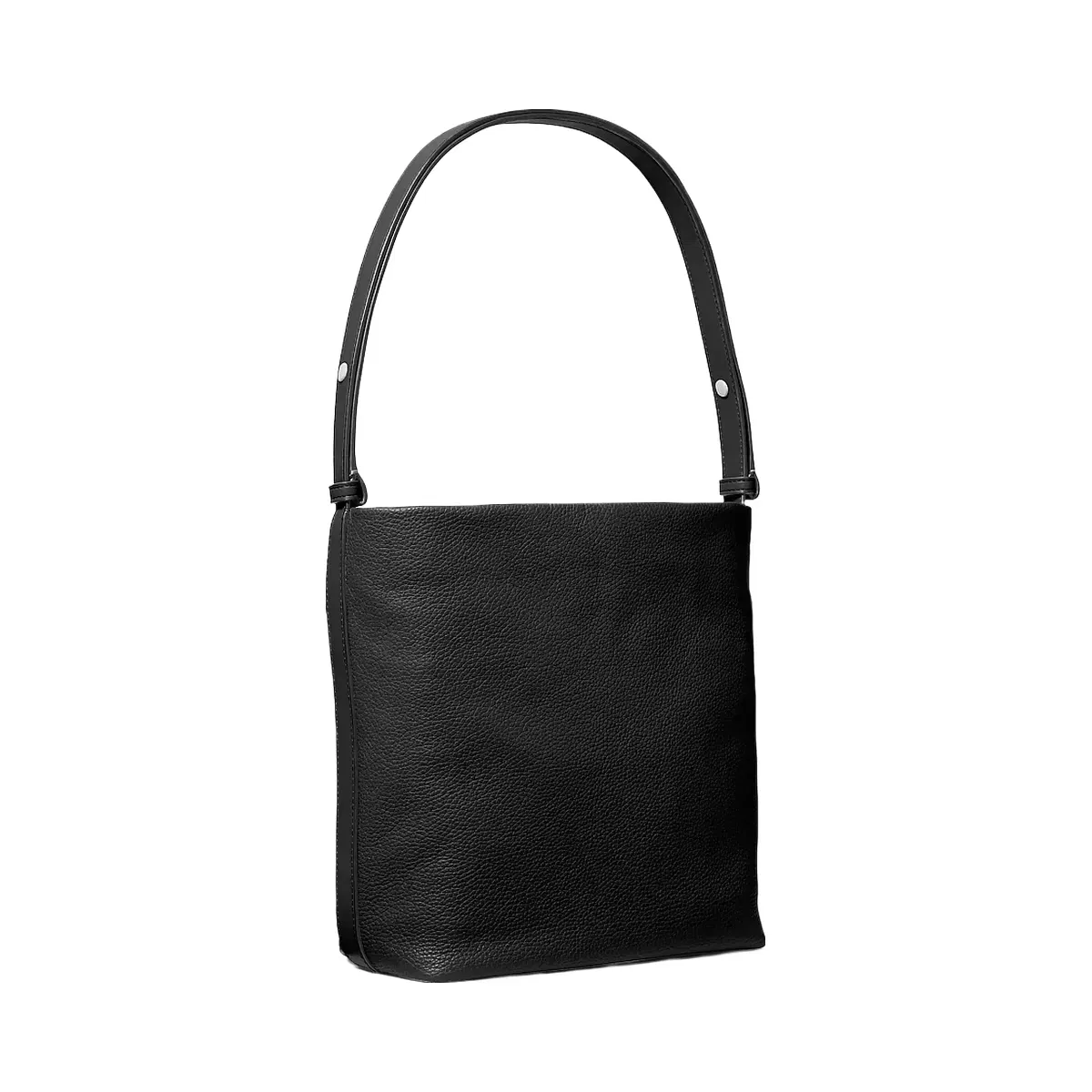 Michael Kors Roey Medium Pebbled Leather Bucket Messenger Bag Black