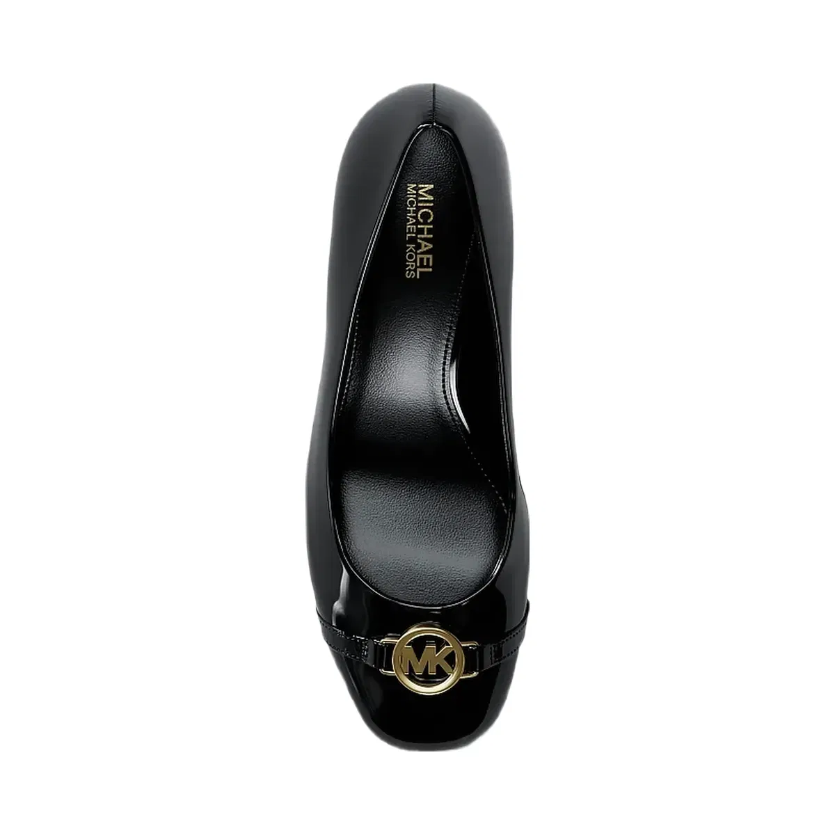 Michael Kors Dori Patent Block Heel Pump Black