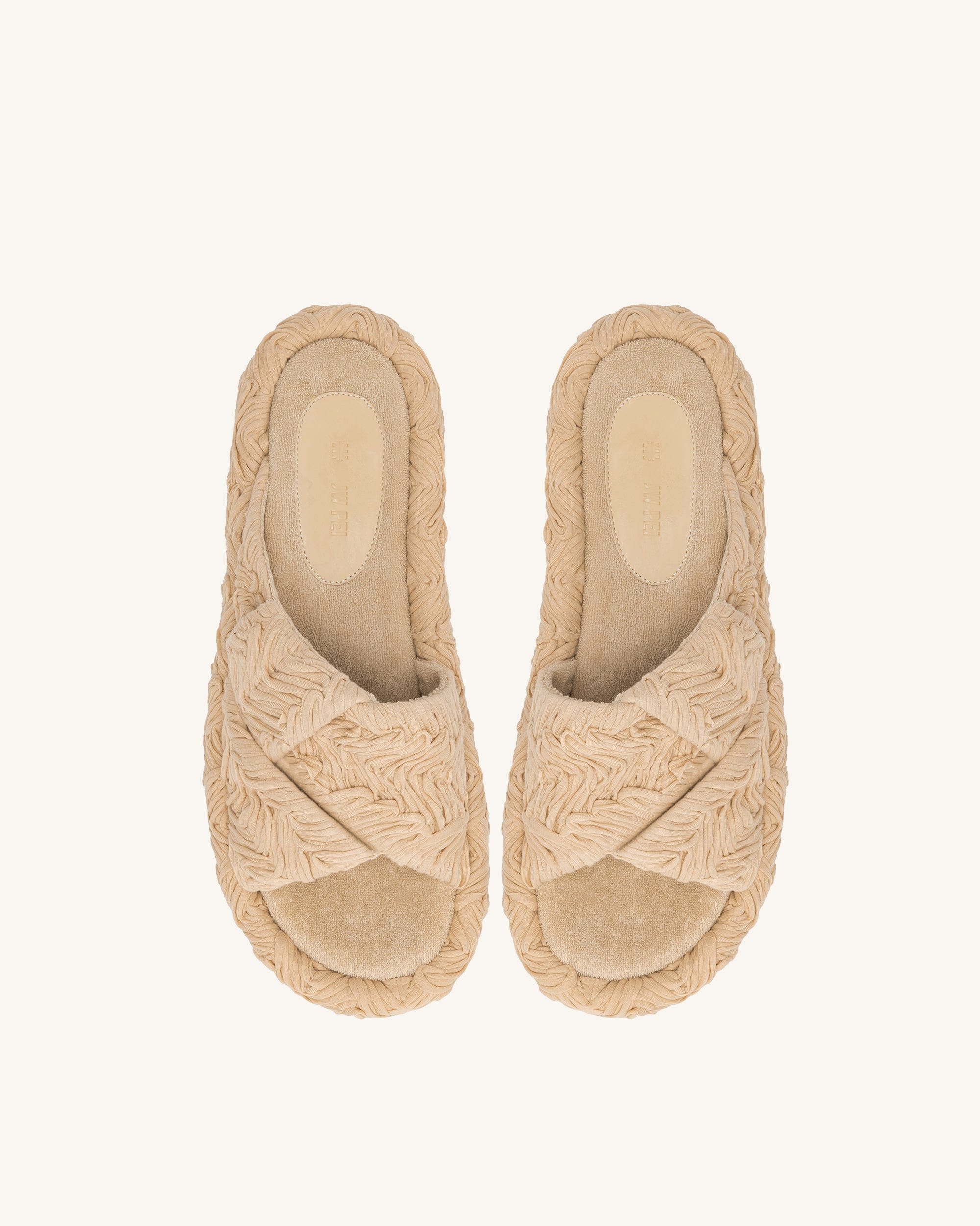 Jw Pei Lilah Woven Platform Sandal Beige