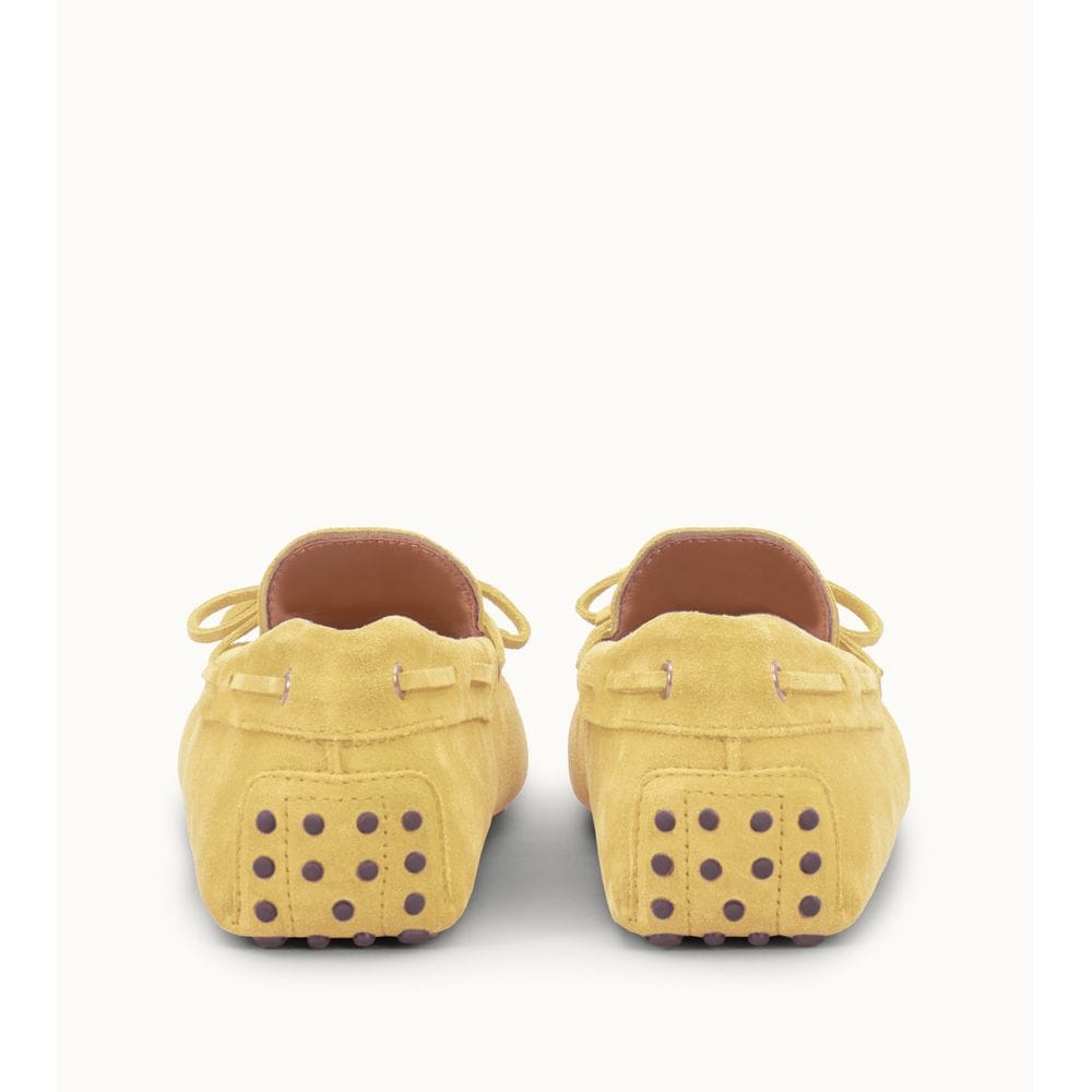 Tods Gommino Driving Shoes In Suede Light Amber Mens
