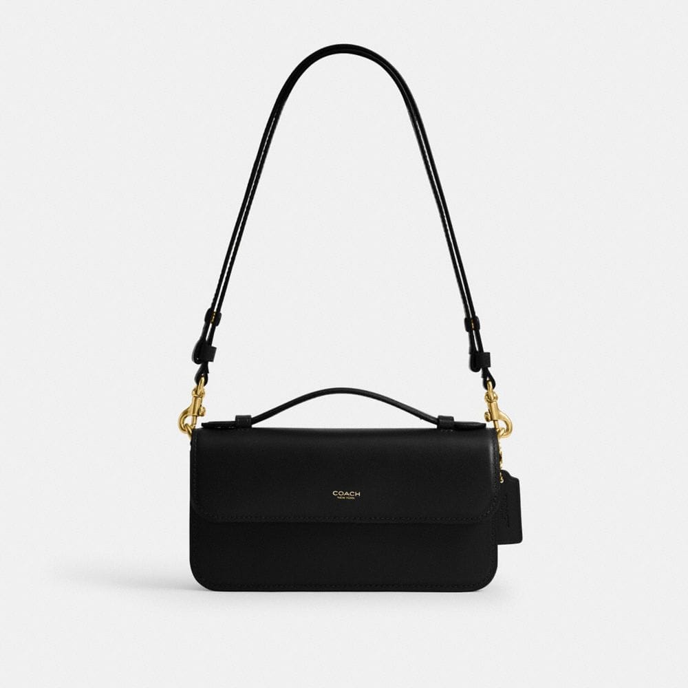 Coach New York Elora Top Handle Crossbody Bag Brass Black