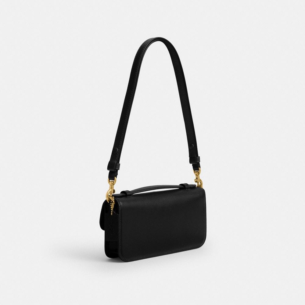 Coach New York Elora Top Handle Crossbody Bag Brass Black