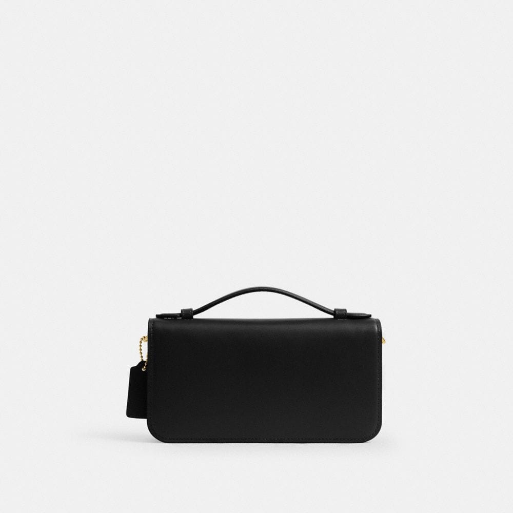 Coach New York Elora Top Handle Crossbody Bag Brass Black
