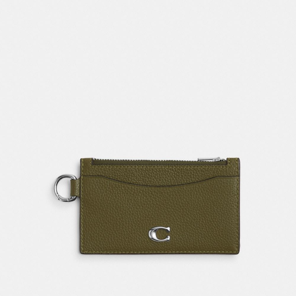 Coach Zip Card Case Olive