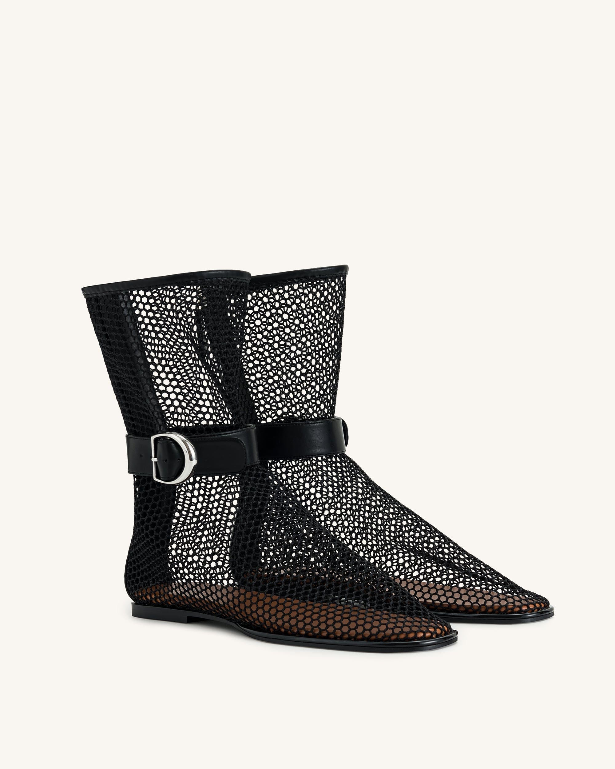 Jw Pei Sophia Mesh Boots Black