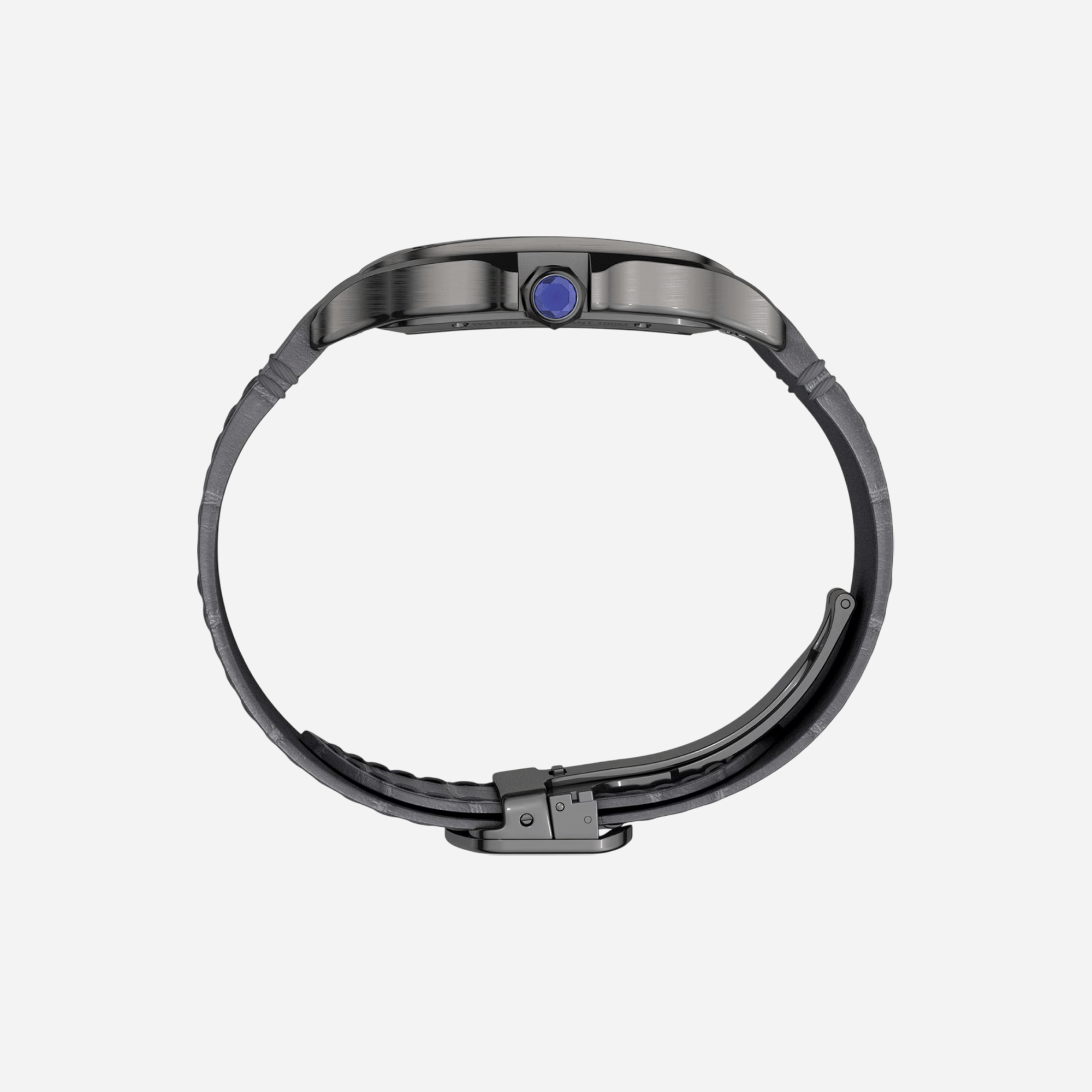 Cartier Santos De Cartier Skeleton Dial Leather Strap Watch - WHSA0009