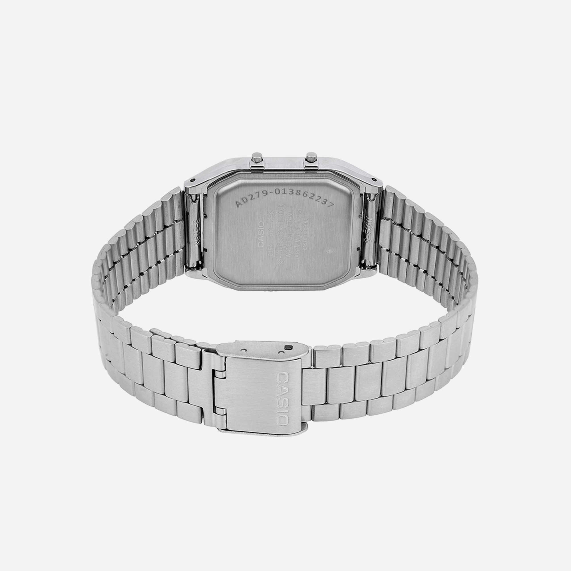 Casio Vintage AQ-230A-4AMQYD Quartz Salmon Dial Analog Digital Stainless Steel