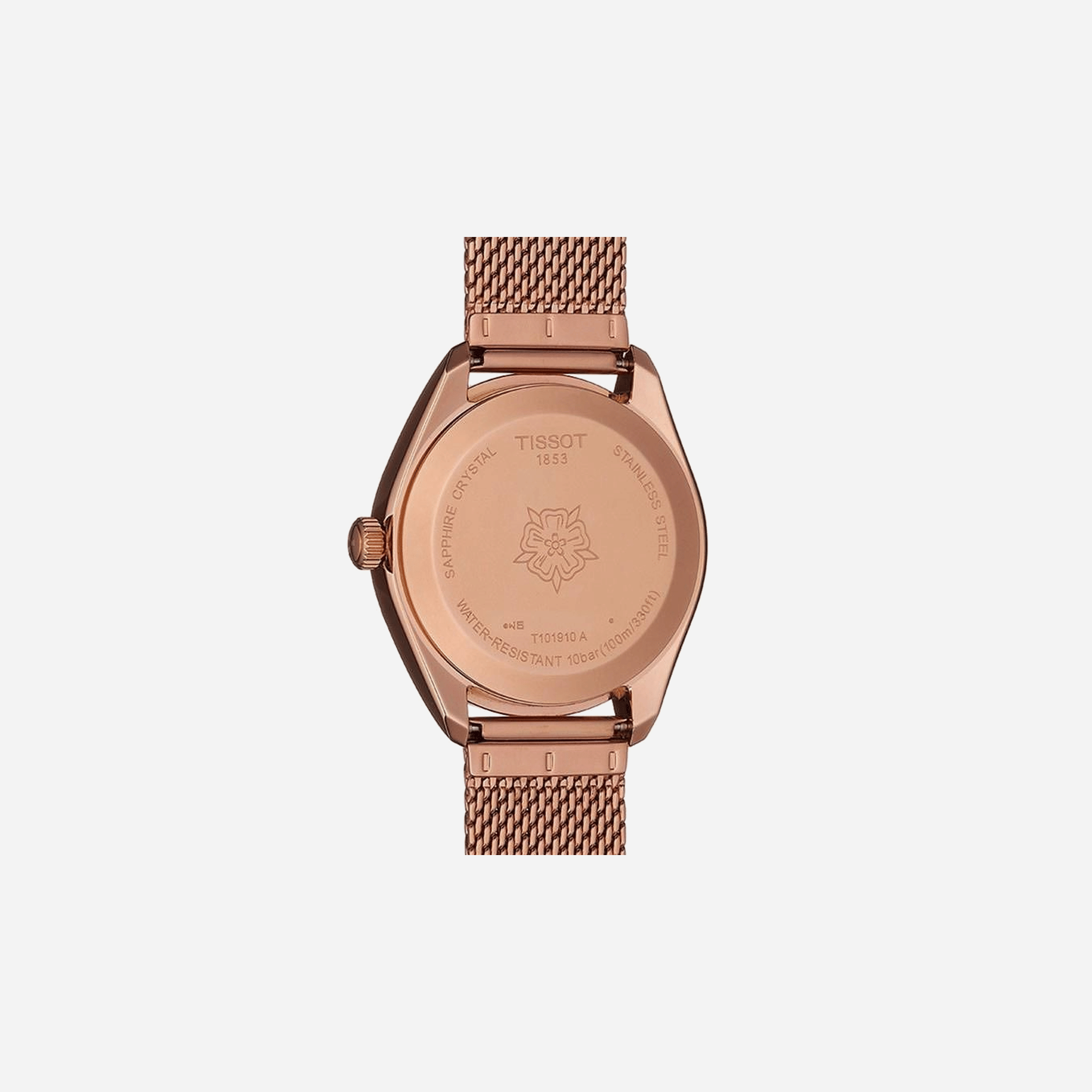 Tissot PR 100 Sport Chic Quartz Dial Gold Stainless Steel Rose Gold PVD Strap Watch