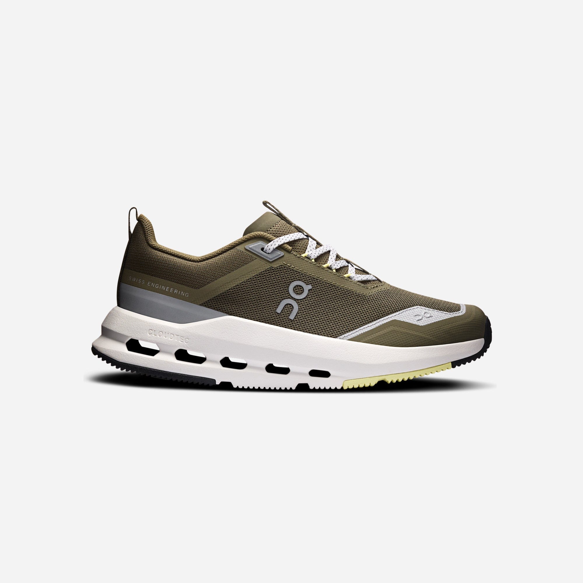 ON Running Cloudnova Youth Olive Limelight