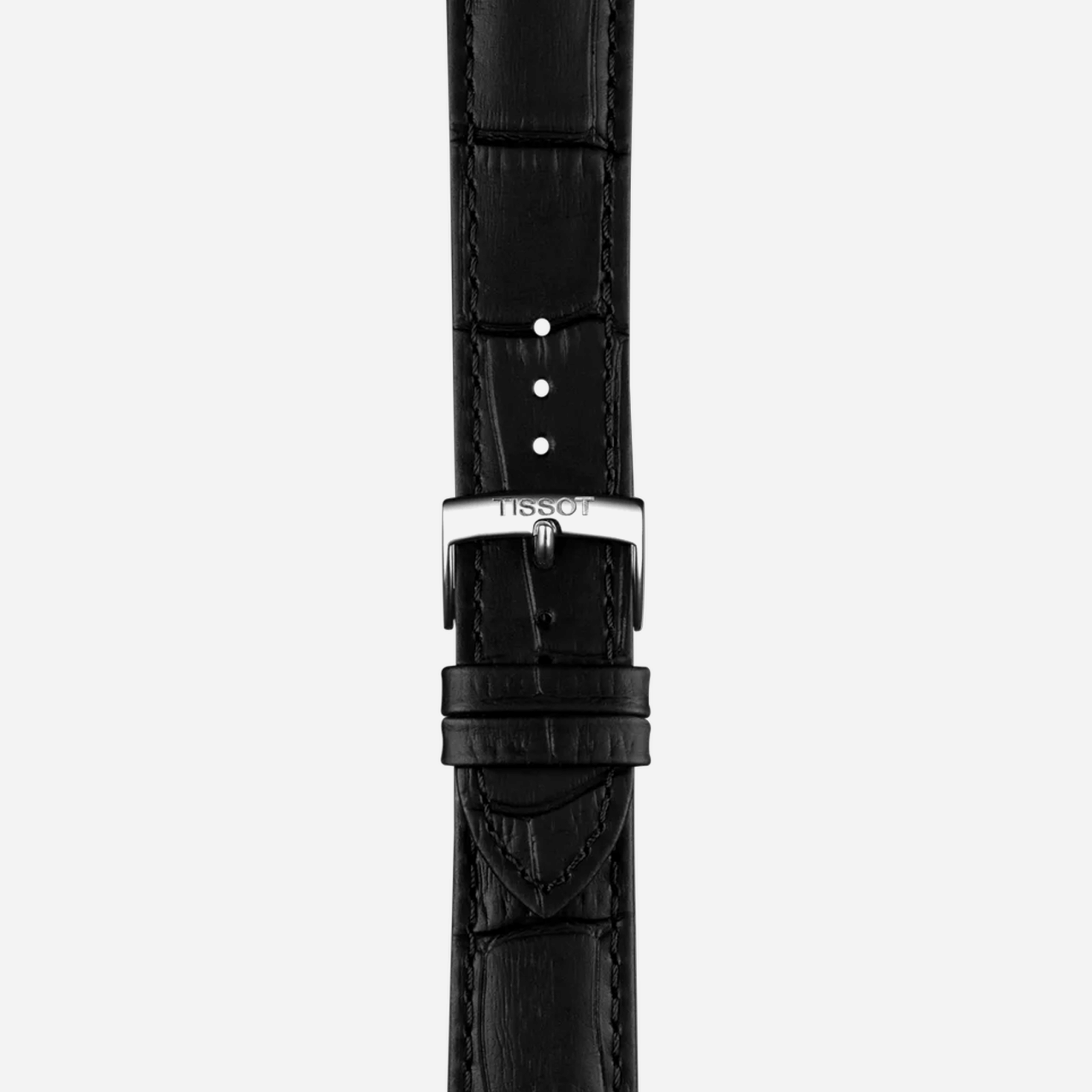 Tissot PR 100 40mm Black Dial Black Leather Strap Watch