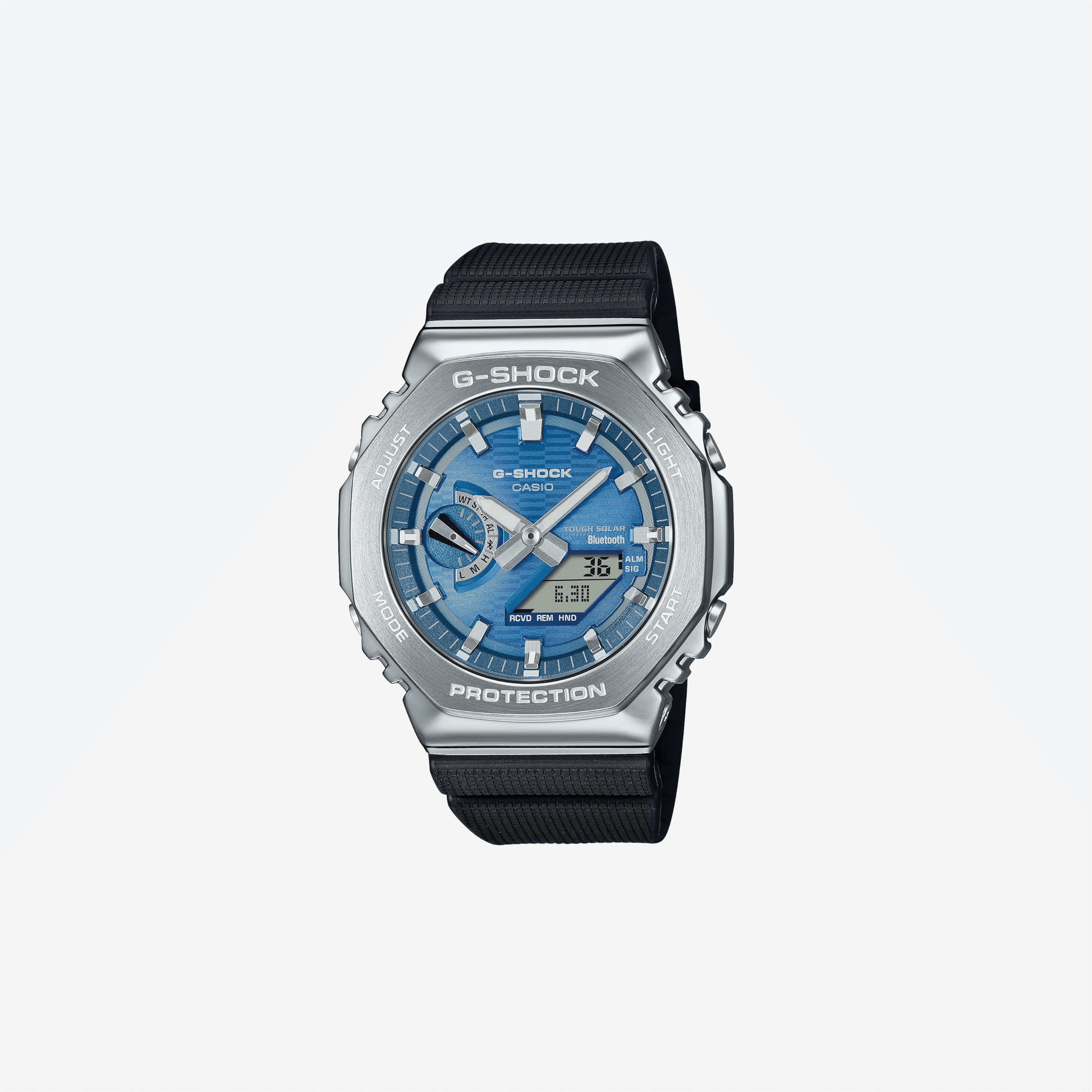 Casio G-Steel GBM2100A Blue Analog Digital dial BioBased Resin Band Watch