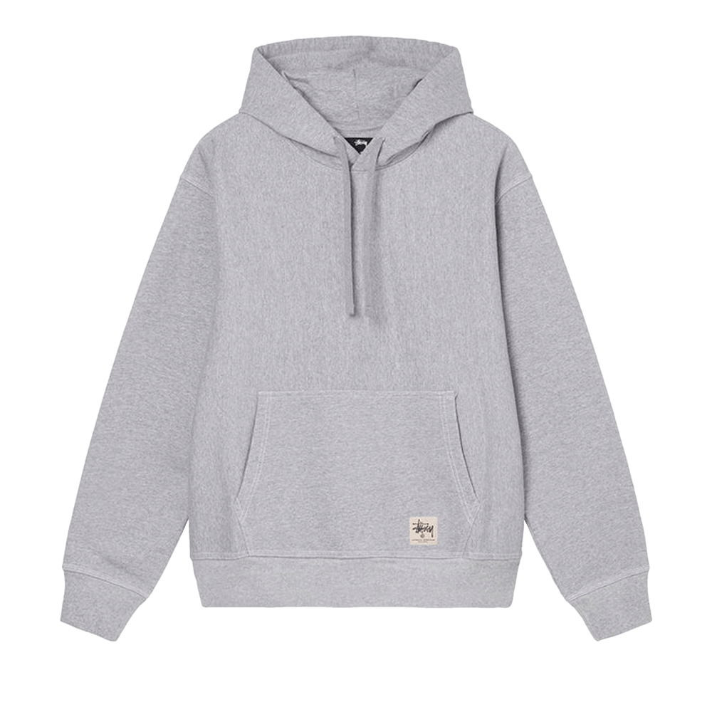 Stussy Contrast Stitch Label Hood Grey Heather
