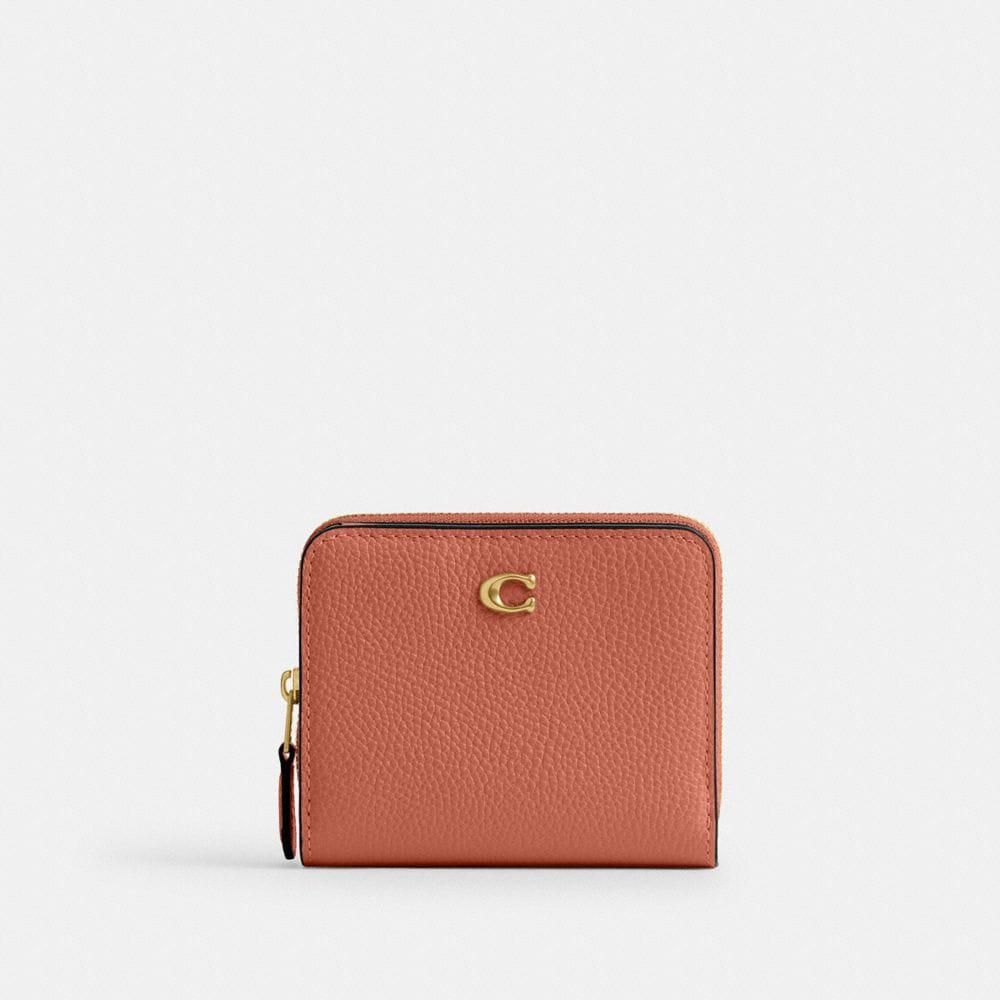Coach Essential Billfold Wallet Brass Dark Peach