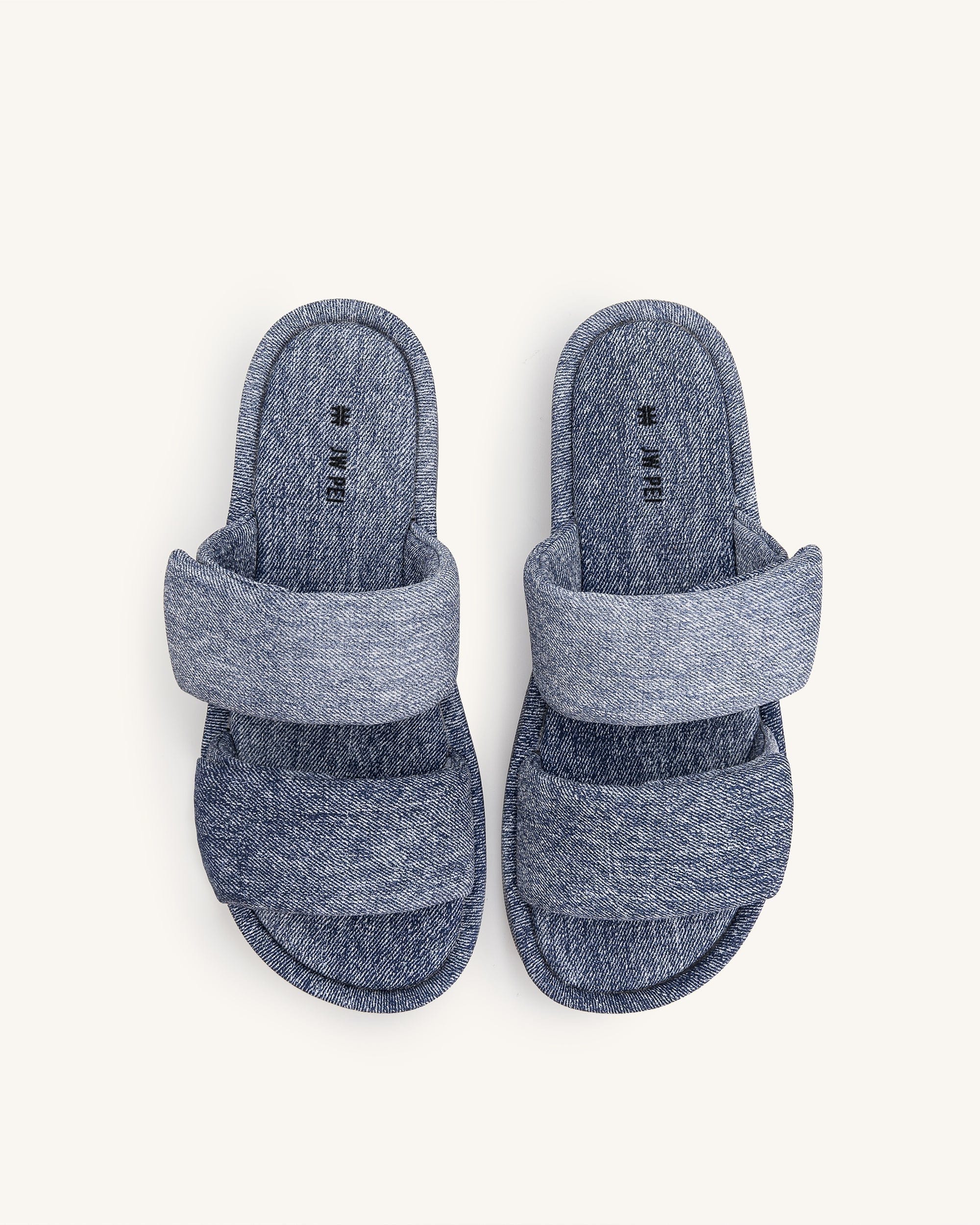 Jw Pei Lexi Denim Embossed Sandal Blue