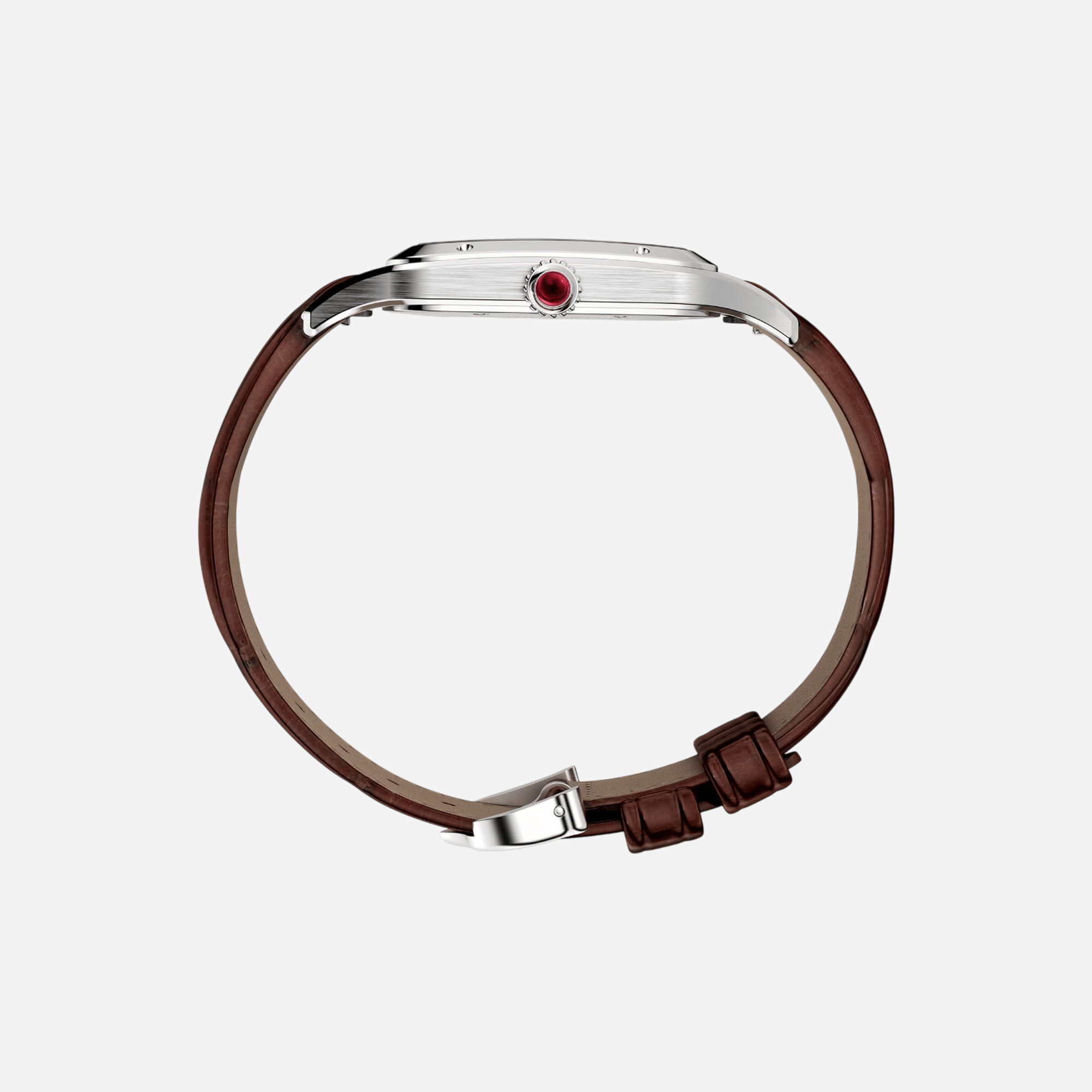 Cartier Santos Dumont Cream Dial Leather Strap Watch - WGSA0082