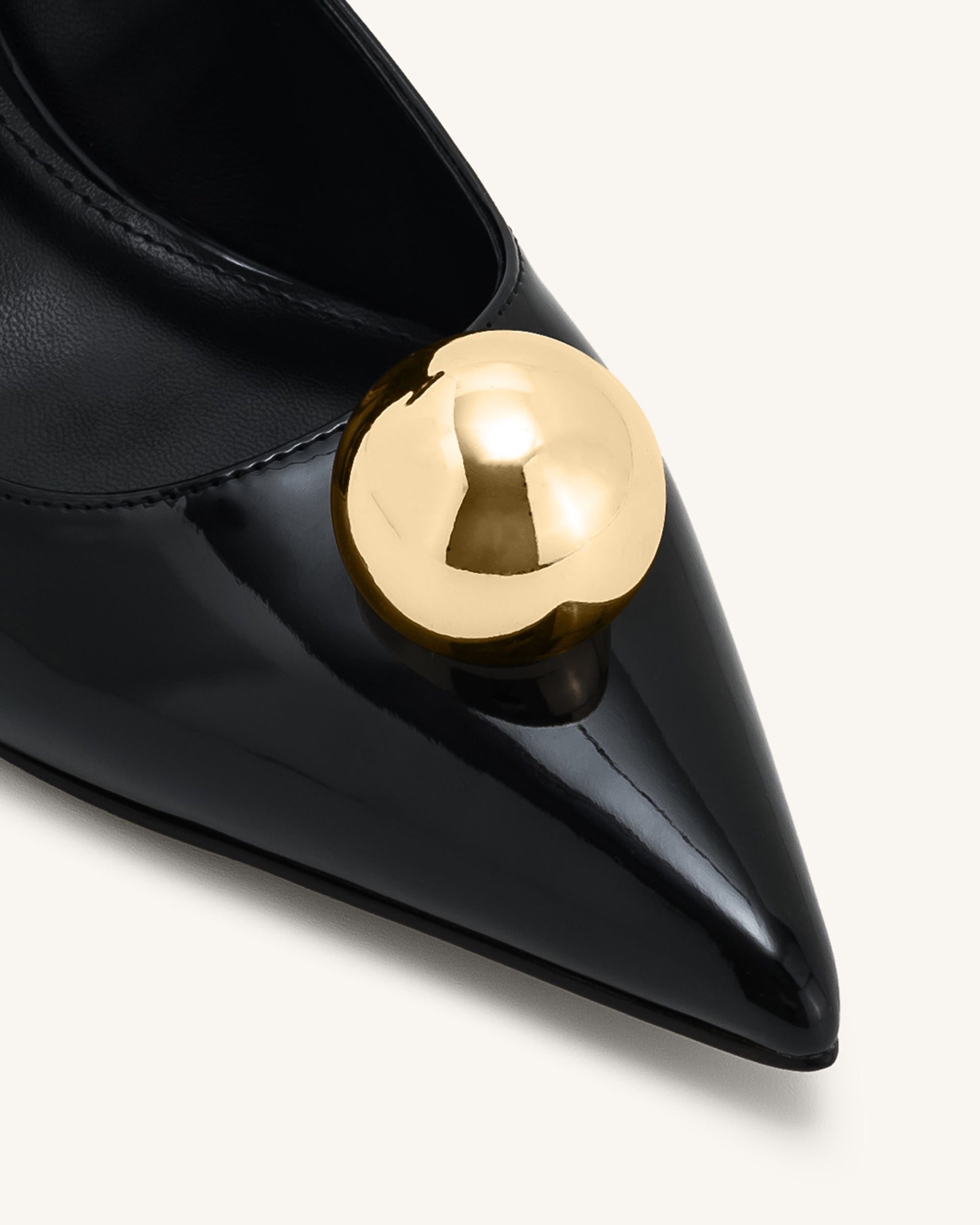 Jw Pei Jewel Buckle Kitten Heels Pumps Black