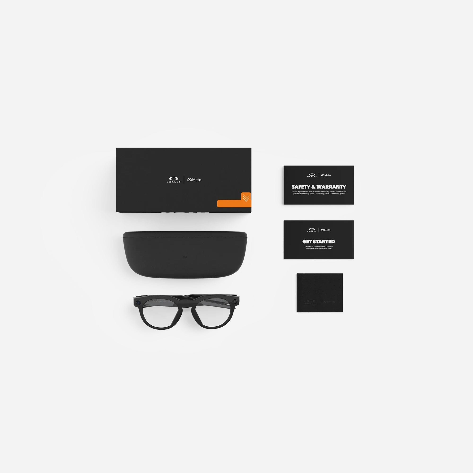 Oakley Meta HSTN Clear Lens Black Frame AI Glasses