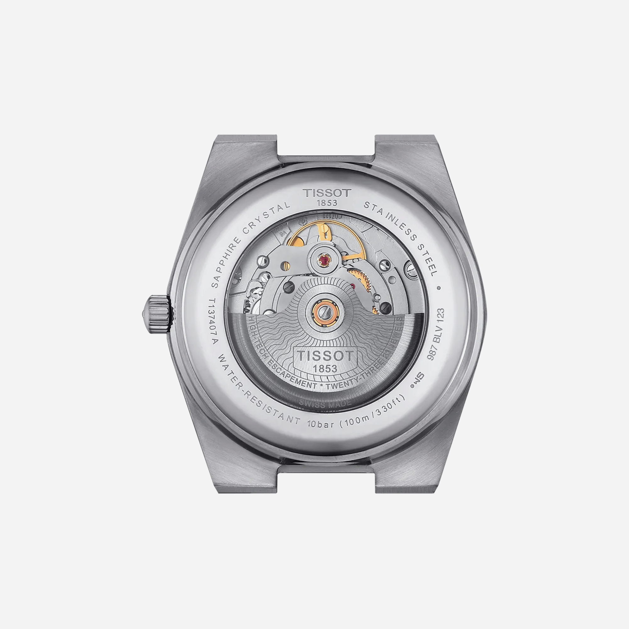 Tissot PRX Powermatic 80 Black Dial Silver Stainless Steel Strap Watch