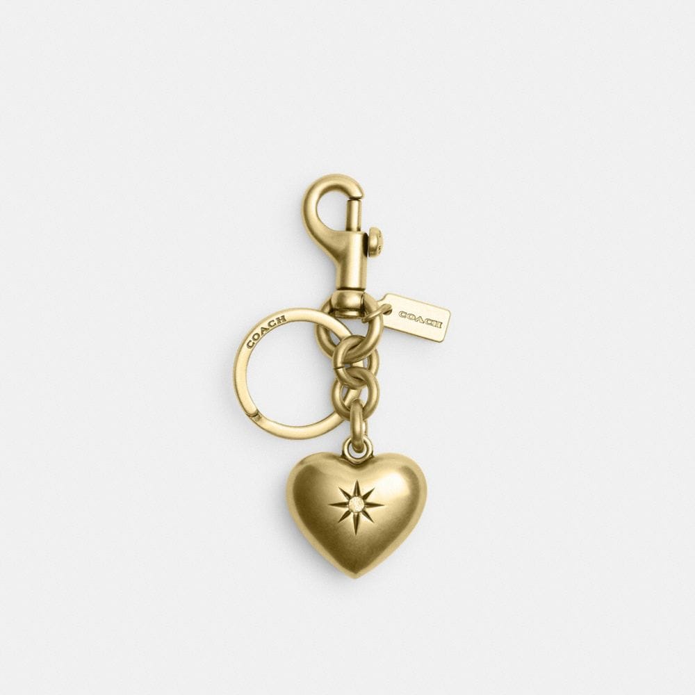 Coach Heart Bag Charm Gold Gold