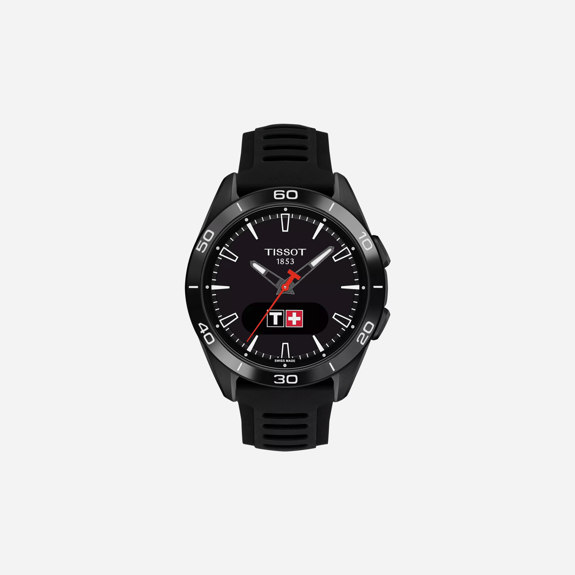 Tissot T-Touch Connect Sport Black Dial Black Silicone Strap Watch