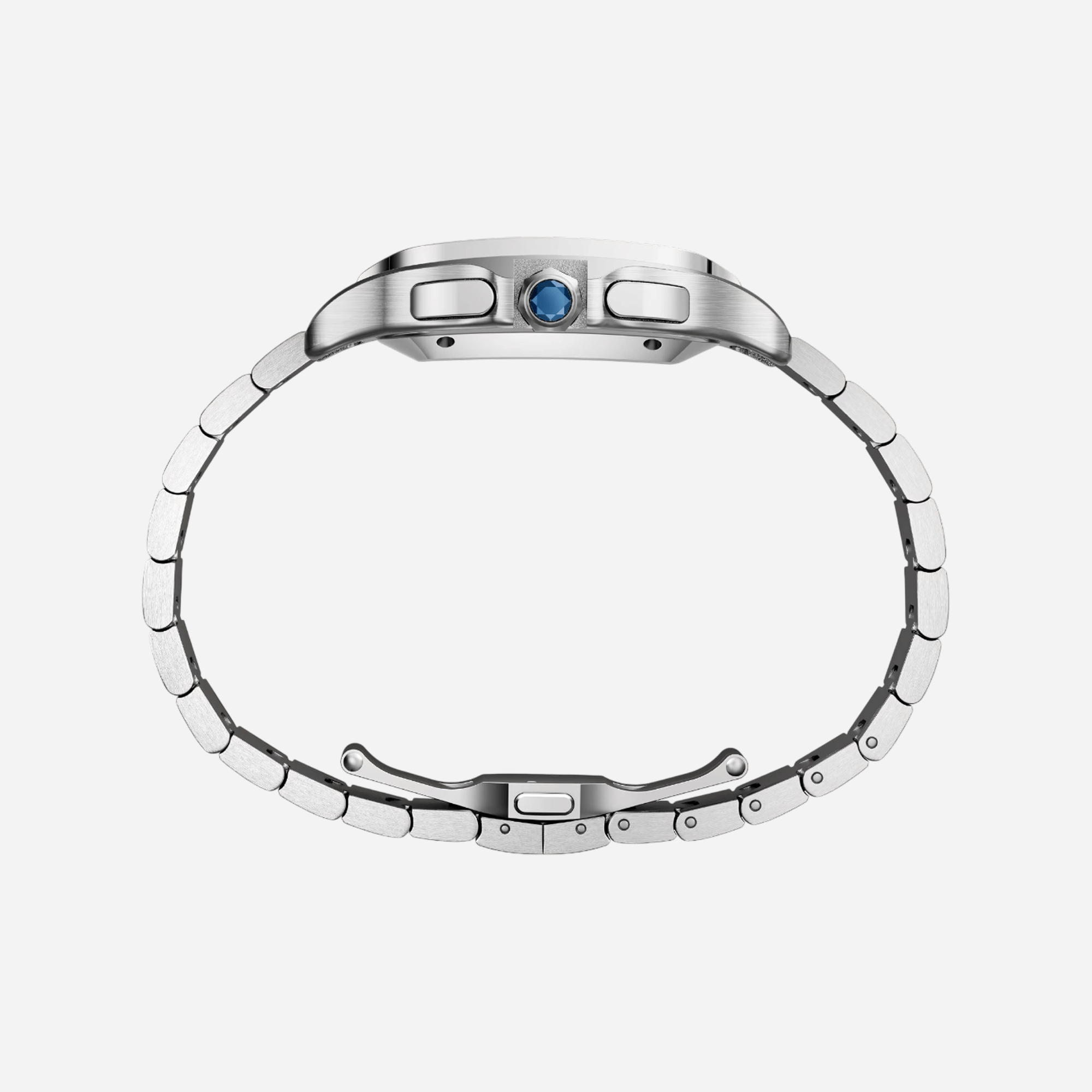 Cartier Santos De Cartier Silver Dial Steel Strap Watch - WSSA0083