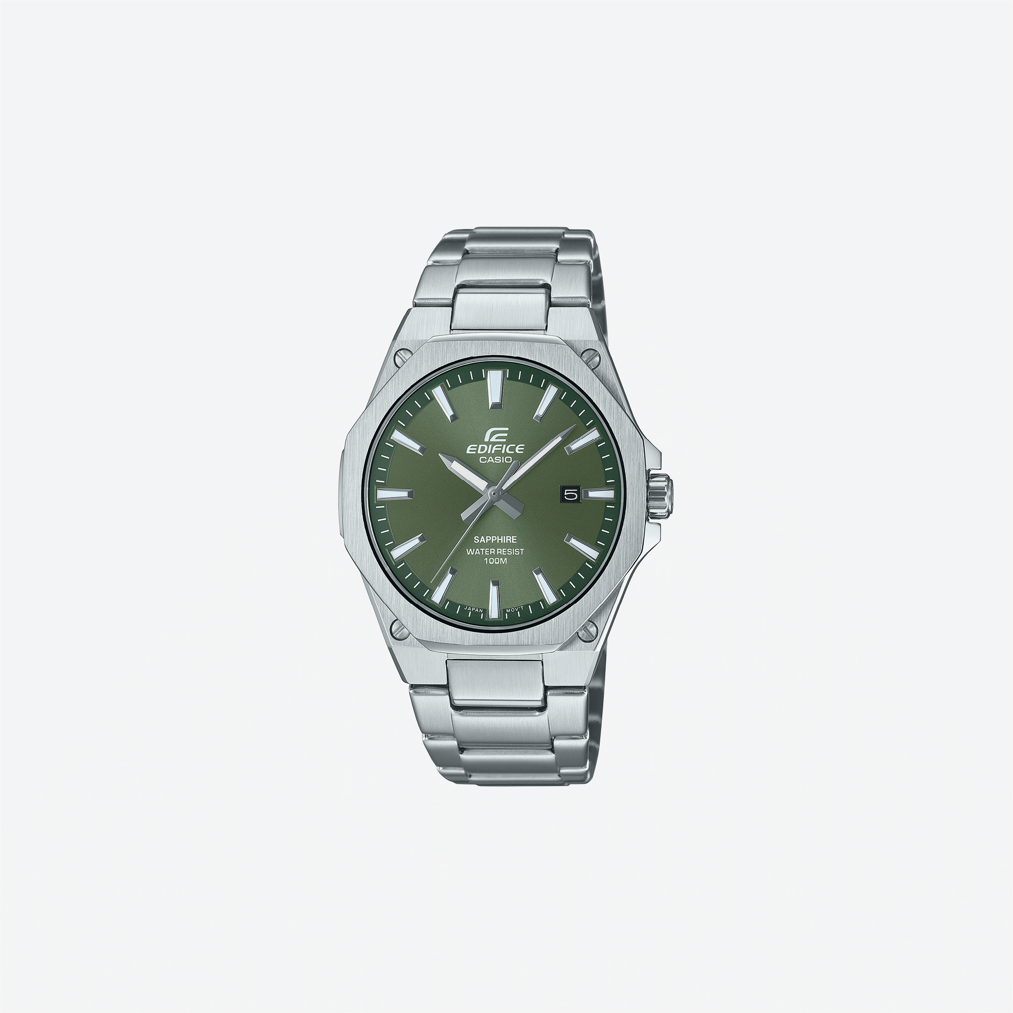 Casio Edifice EFR-S108D-3AVUDF Quartz Green Dial Analog Stainless Steel Watch