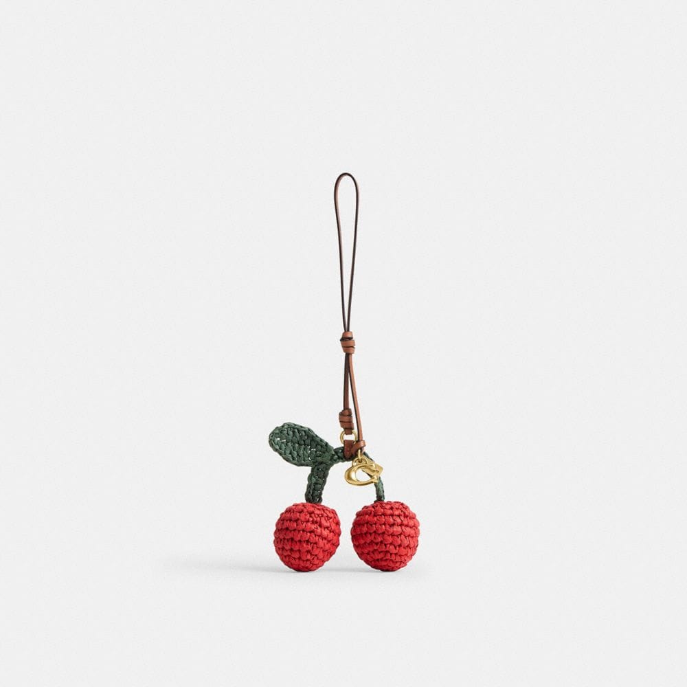 Coach Cherries Bag Charm Brass Multi