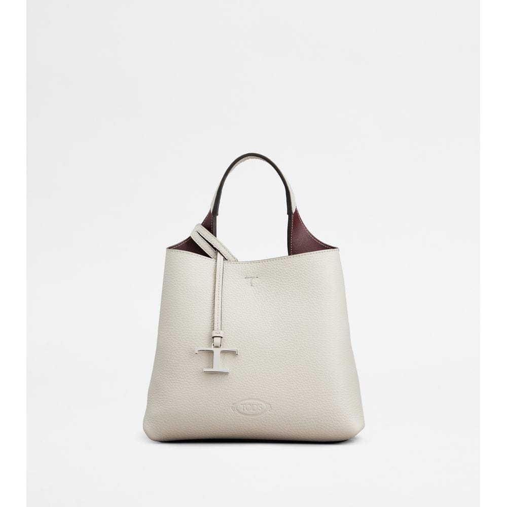 Tods Bag In Leather Mini Grey