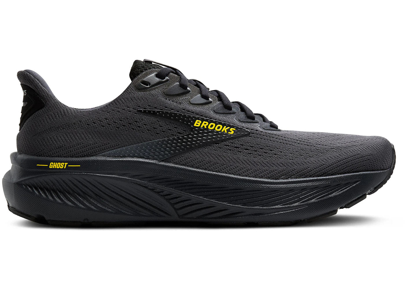 Brooks Ghost 17 Ebony Black Yellow
