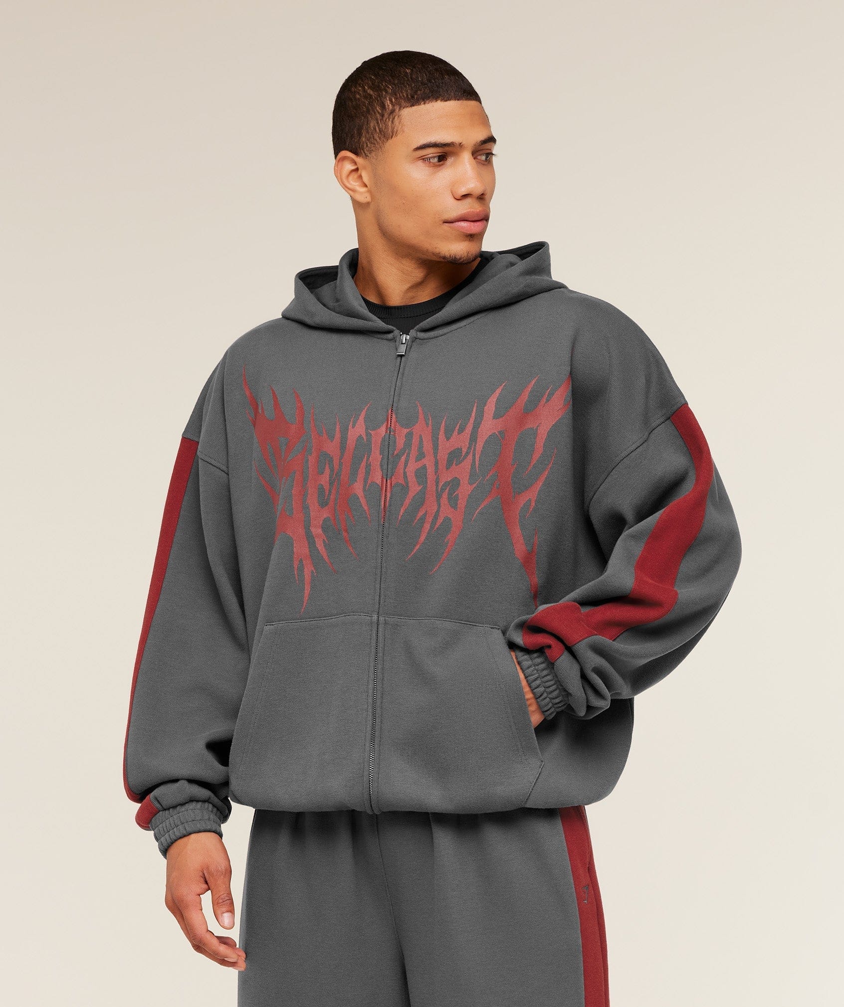 Gymshark Gymshark X Carlos Belcast Zip Up Hoodie Grey